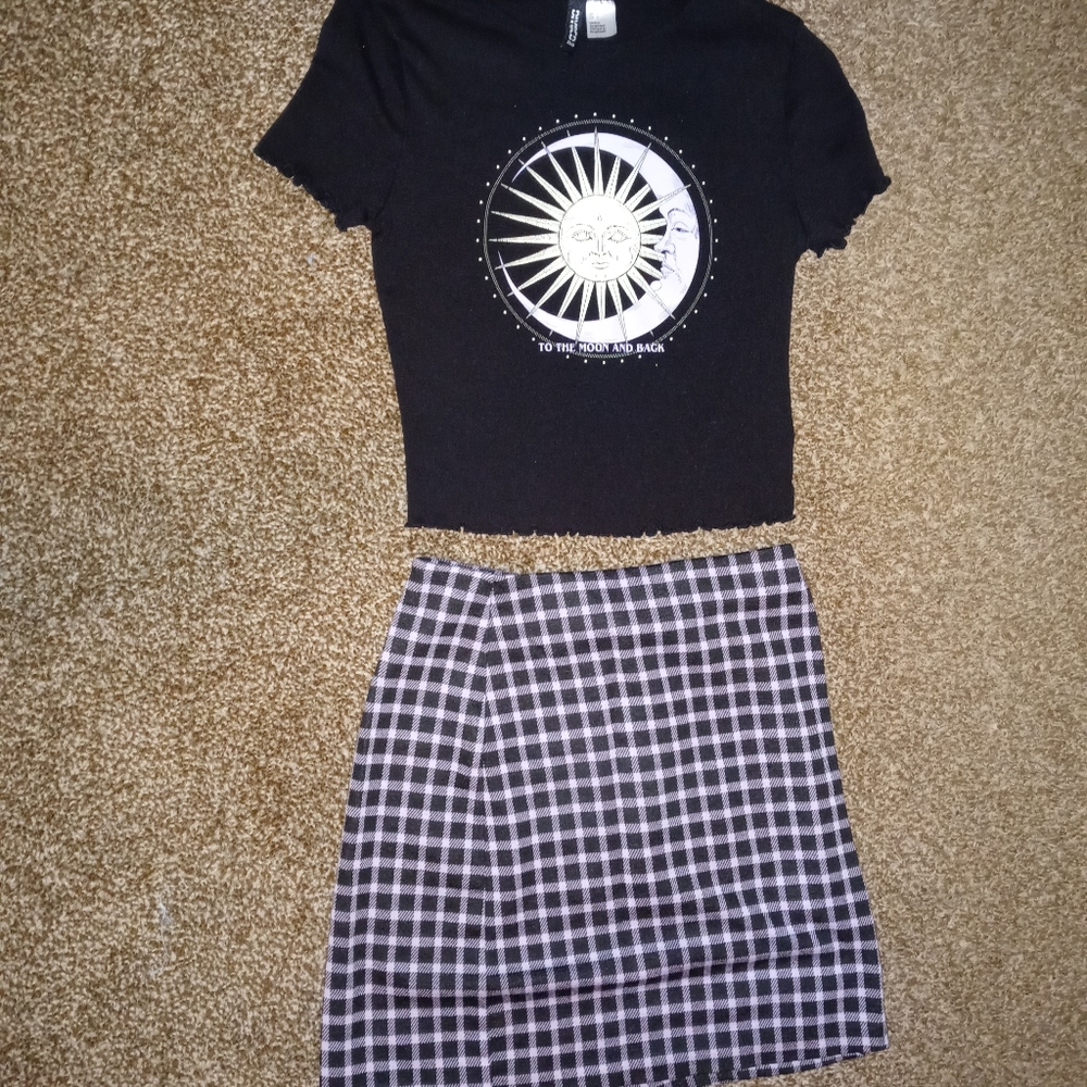 Crop Top & Mini Skirt Combo